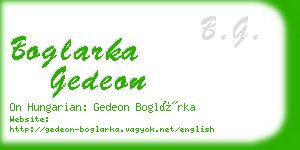 boglarka gedeon business card